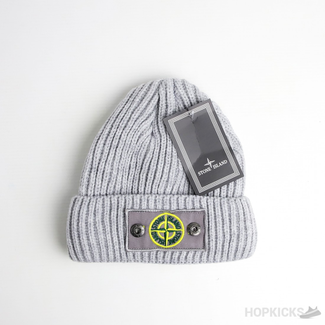 Stone island beanie with badge real cheap